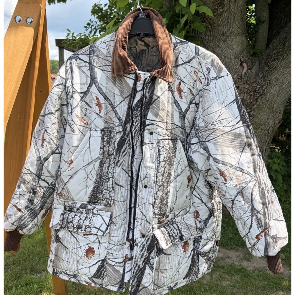Walls Realtree Hardwoods Reversible Hunting Jacket Mens 2XL Insulated Camo